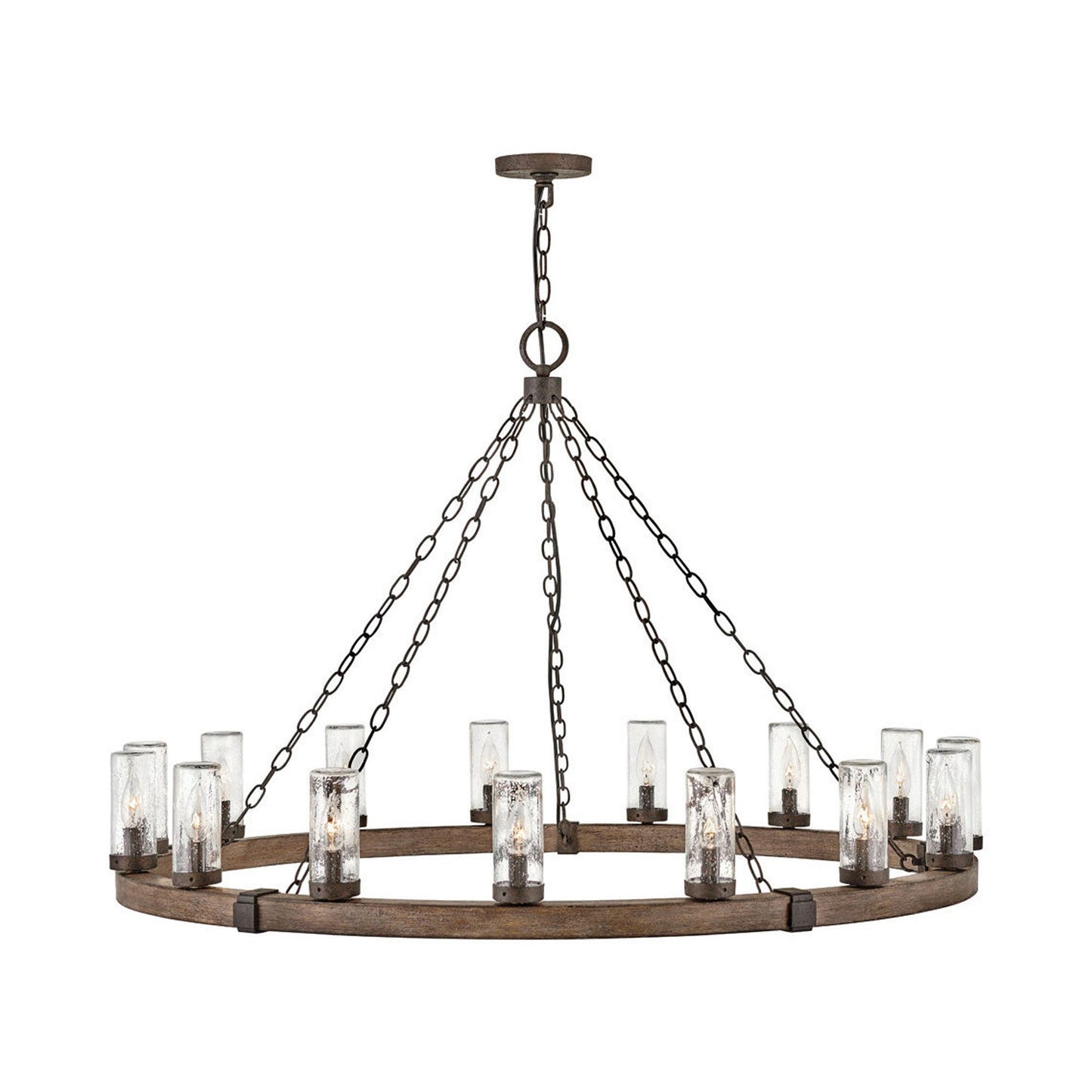 Sawyer Outdoor Chandelier in Sequoia (15-Light).