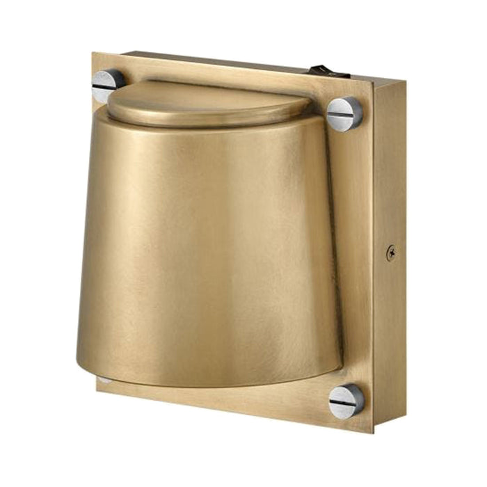 Scout LED Wall Light in Heritage Brass.
