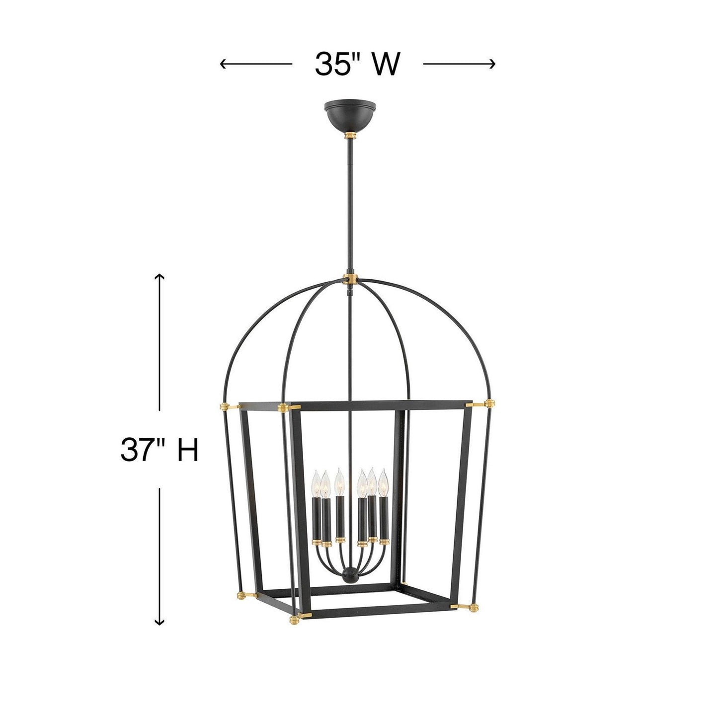 Selby Chandelier - line drawing.