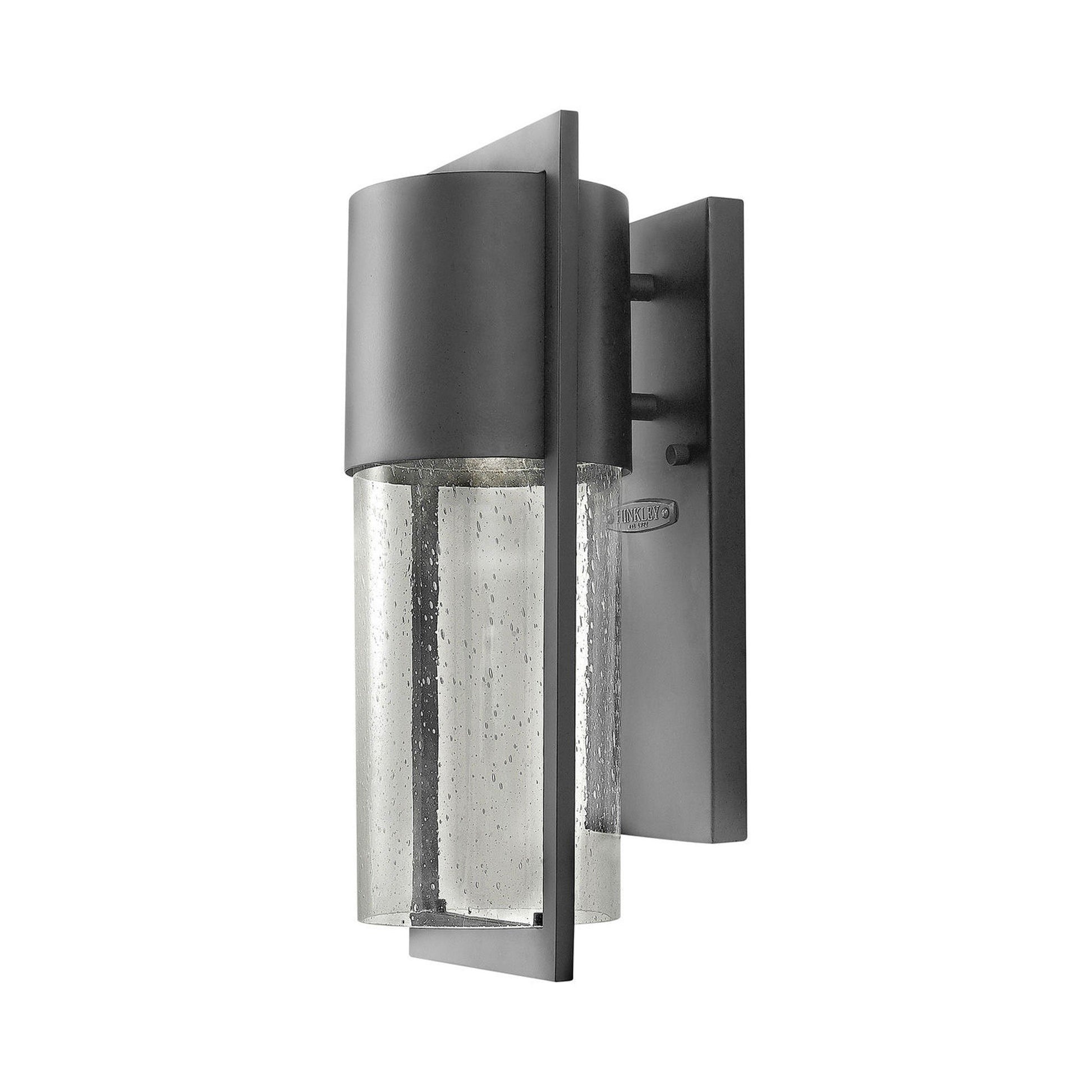 Shelter Outdoor Wall Light in Medium Round/Hematite.