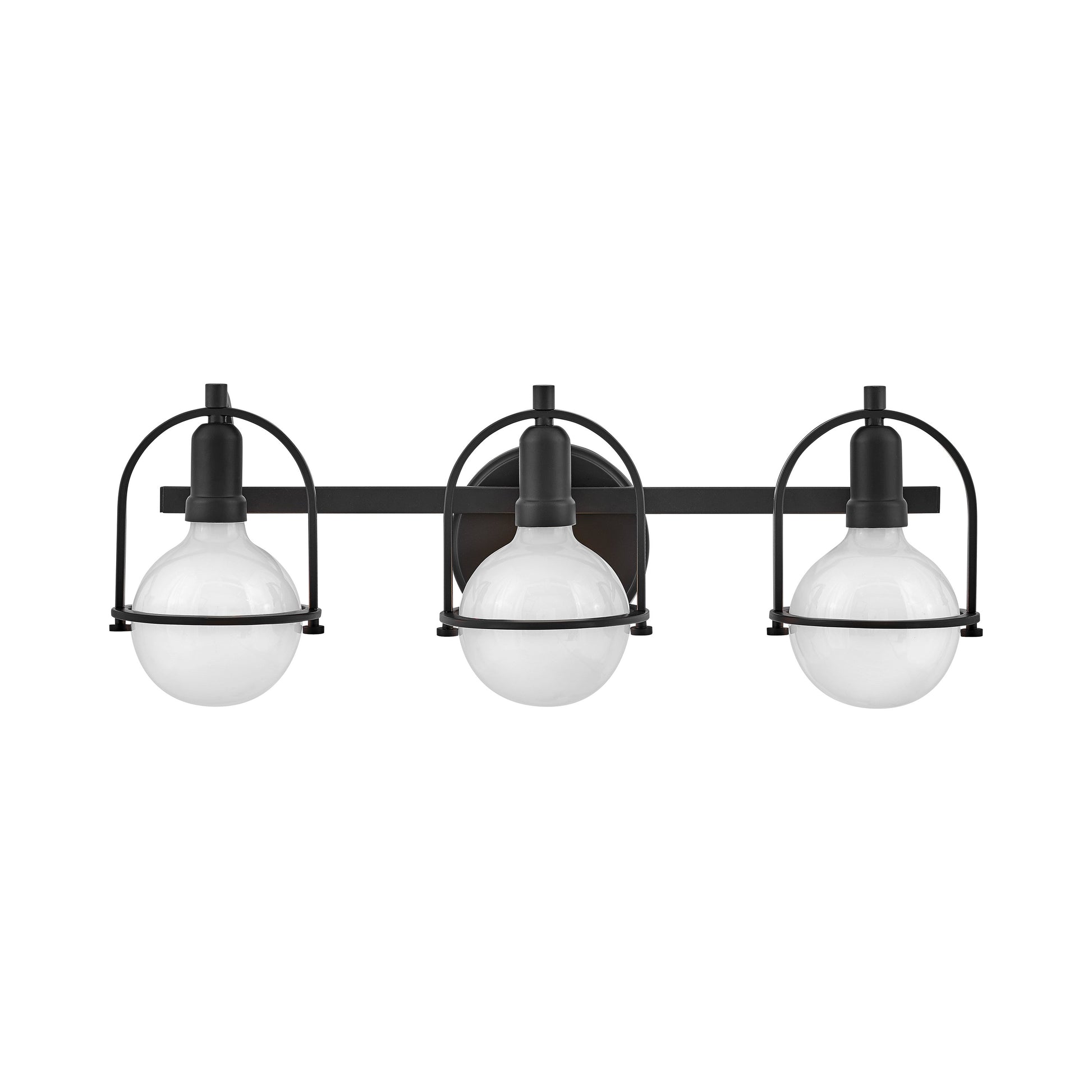 Somerset Bath Vanity Light in Black (3-Light).
