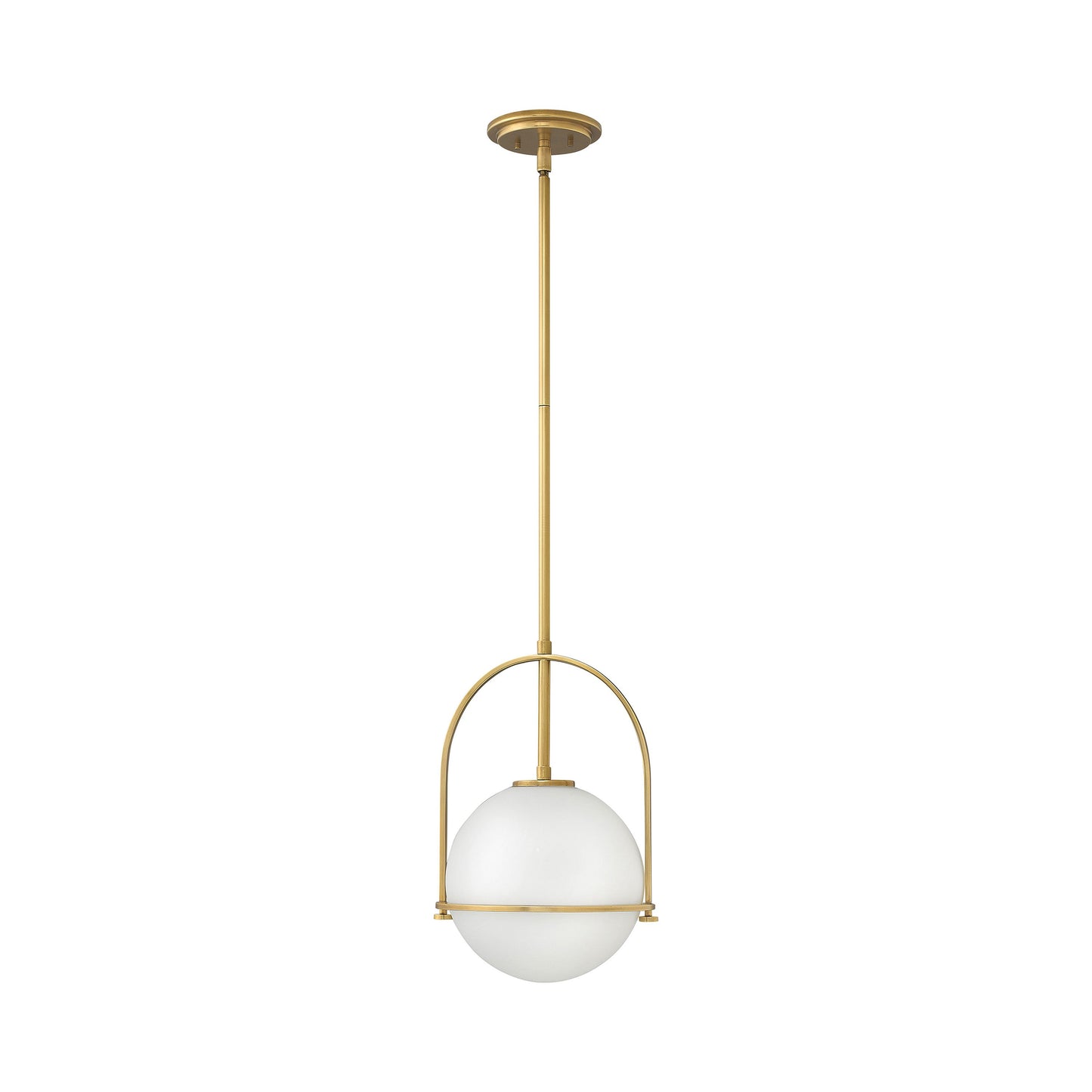 Somerset Pendant Light in Medium/Heritage Brass.