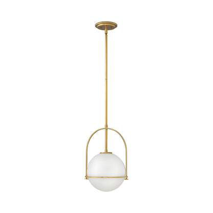 Somerset Pendant Light in Medium/Heritage Brass.