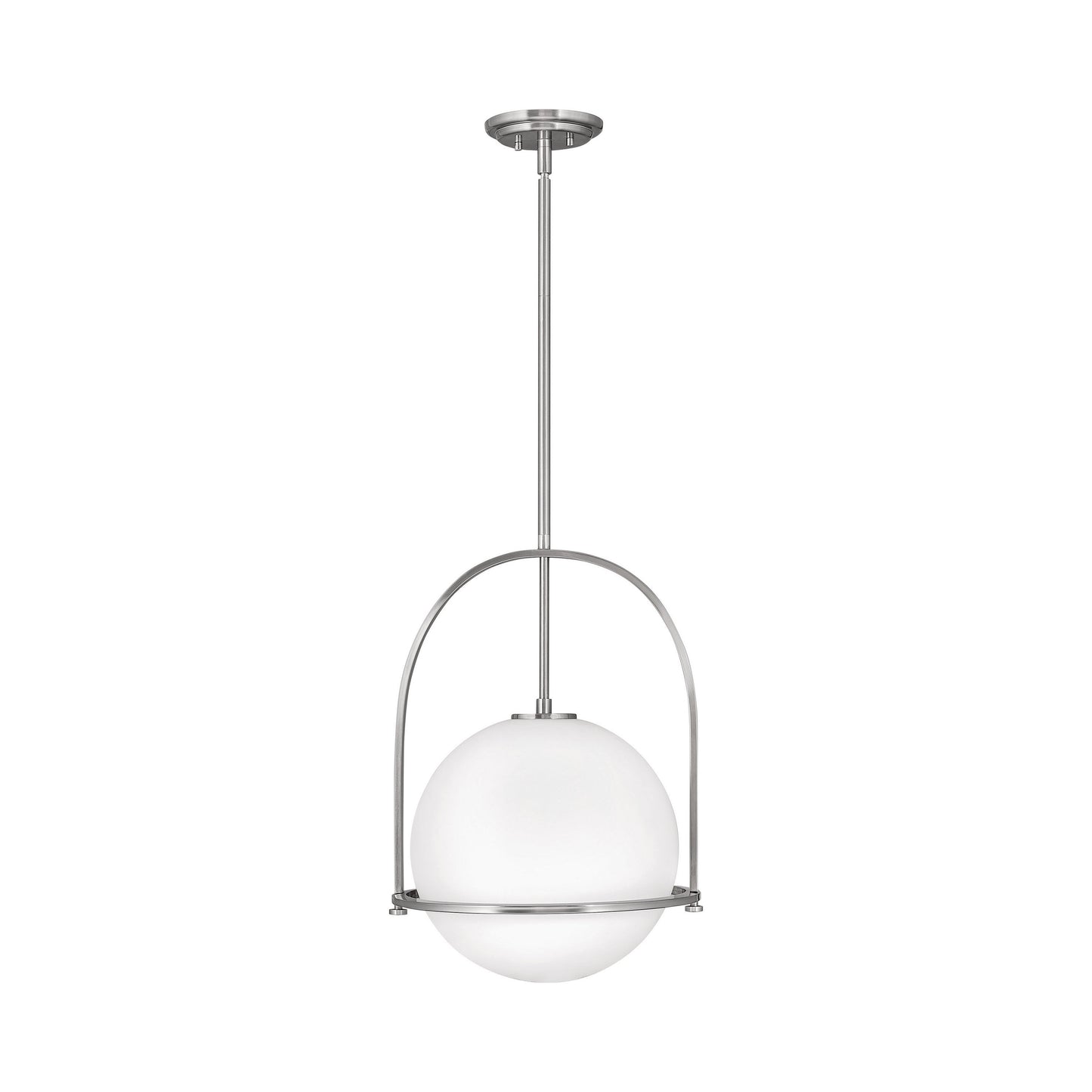 Somerset Pendant Light in Large/Brushed Nickel.