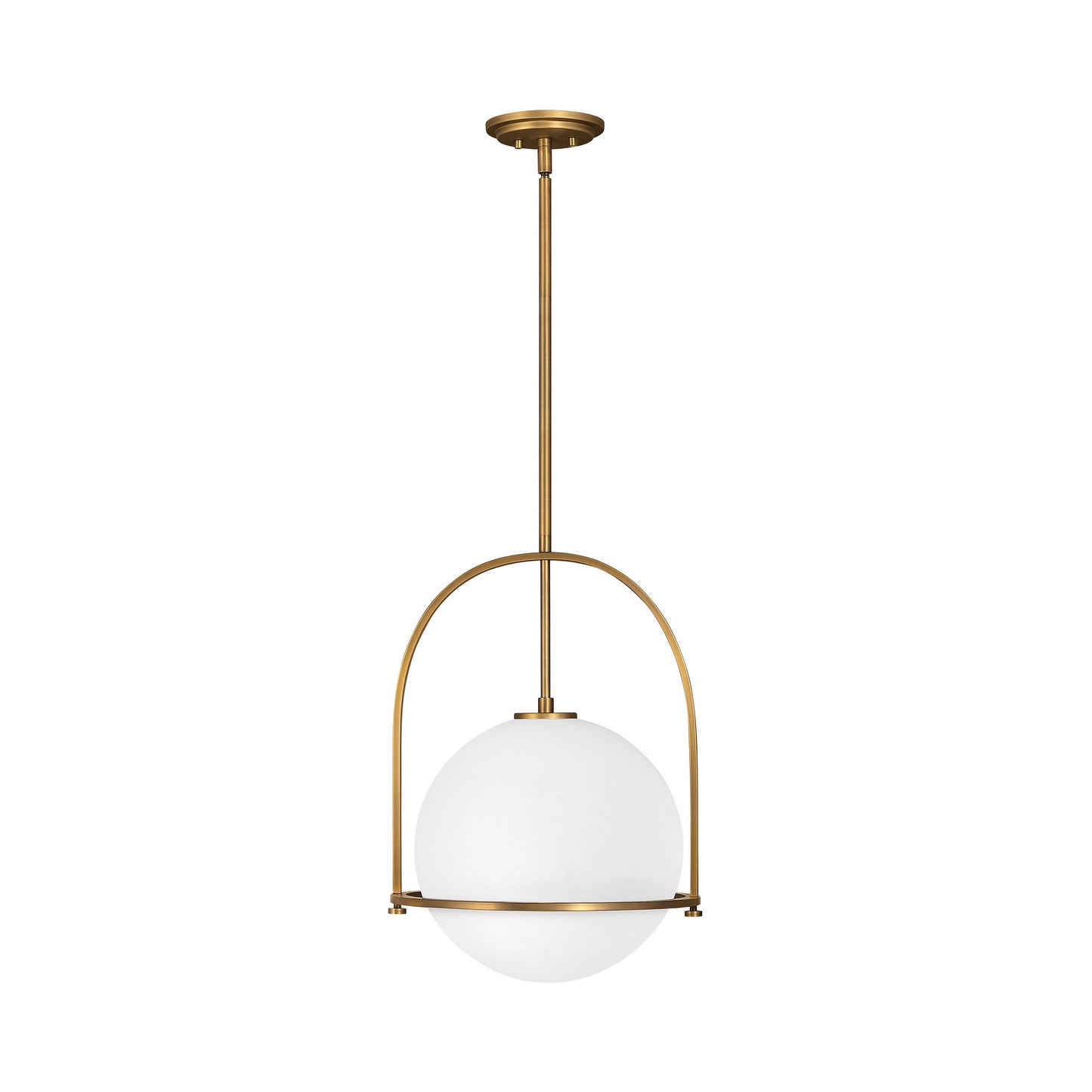 Somerset Pendant Light in Large/Heritage Brass.