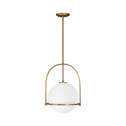 Somerset Pendant Light in Large/Heritage Brass.