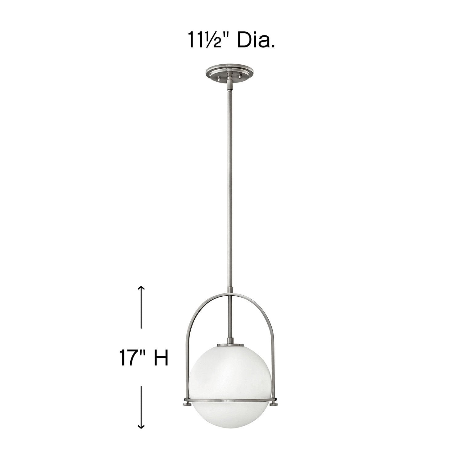 Somerset Pendant Light - line drawing.