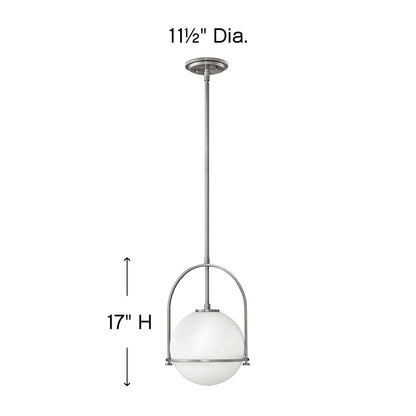 Somerset Pendant Light - line drawing.