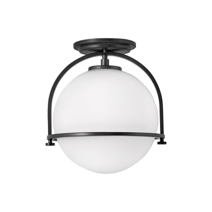 Somerset Semi Flush Mount Ceiling Light in Black.