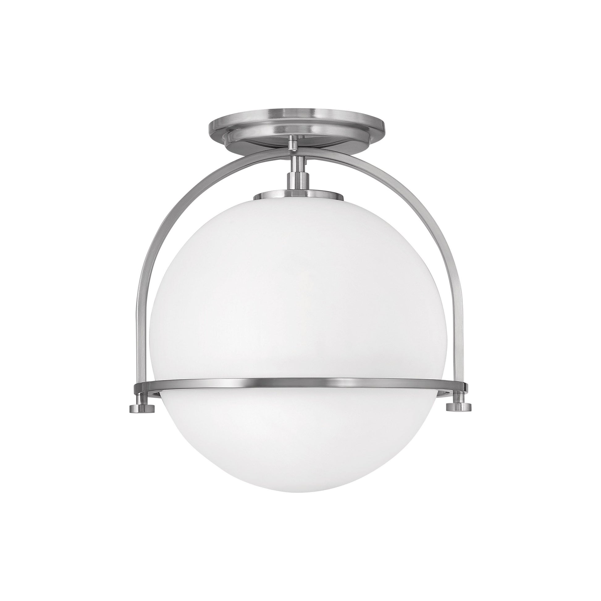 Somerset Semi Flush Mount Ceiling Light in Brushed Nickel.