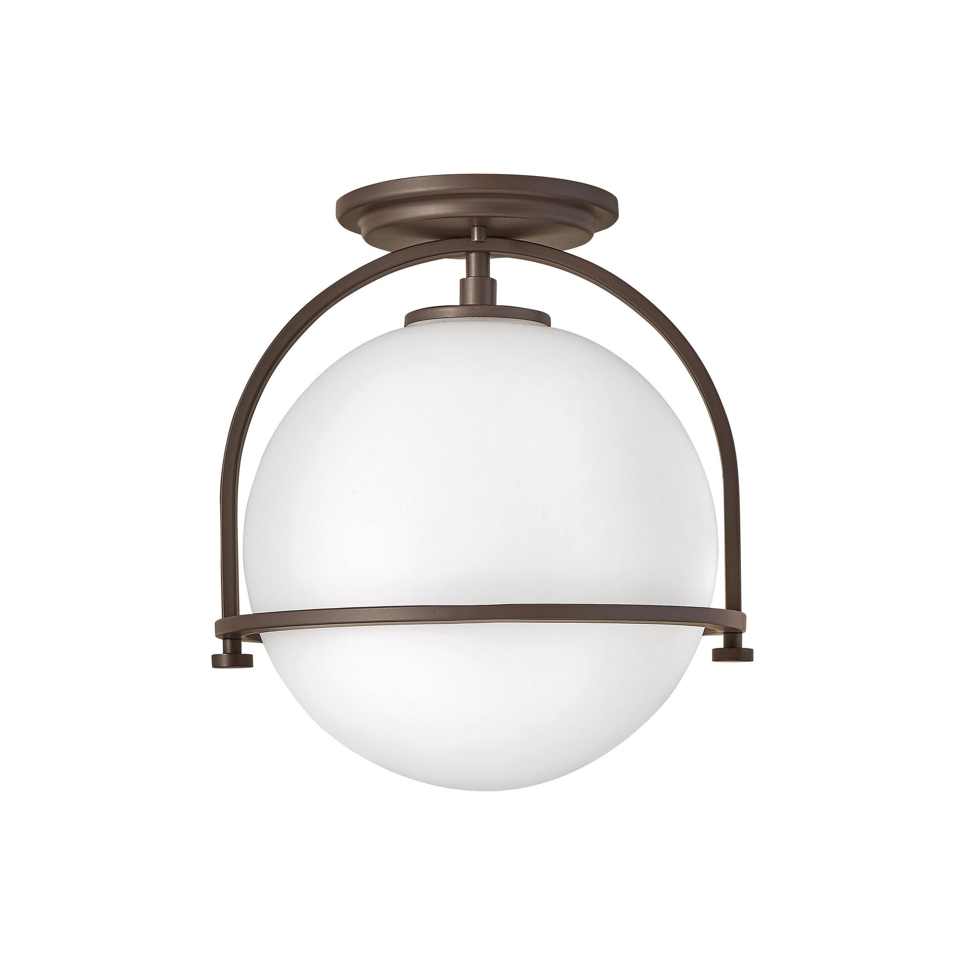 Somerset Semi Flush Mount Ceiling Light in Buckeye Bronze.