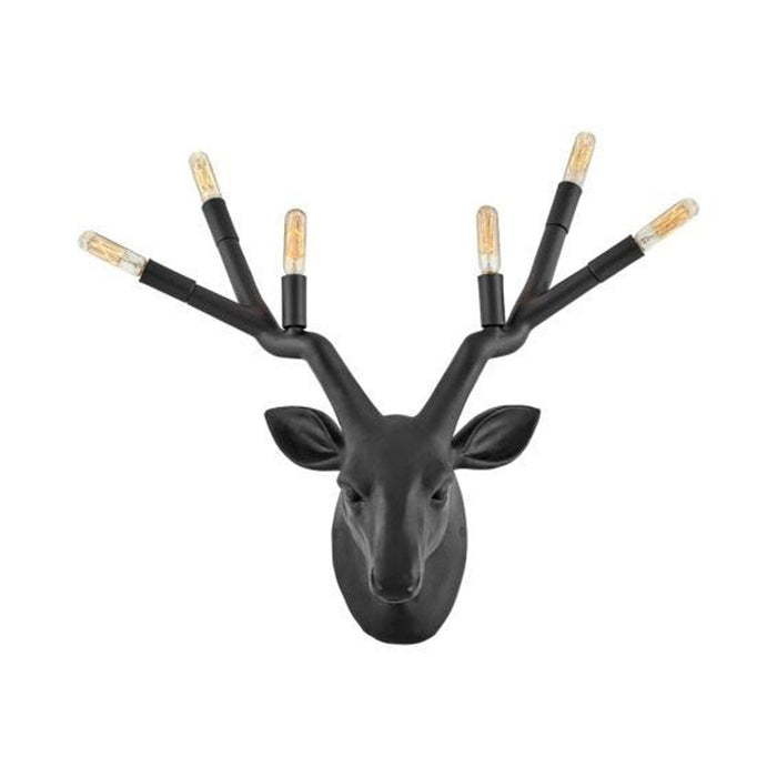 Stag Wall Light in Black.