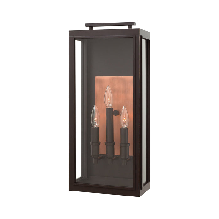 Sutcliffe Outdoor Wall Light in Oil Rubbed Bronze (3-Light).