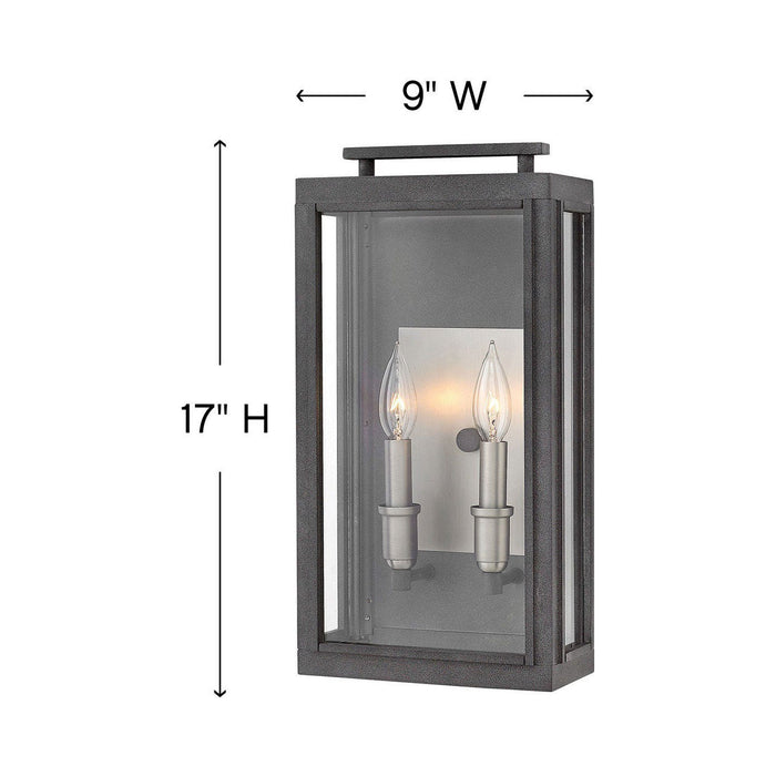 Sutcliffe Outdoor Wall Light - line drawing.