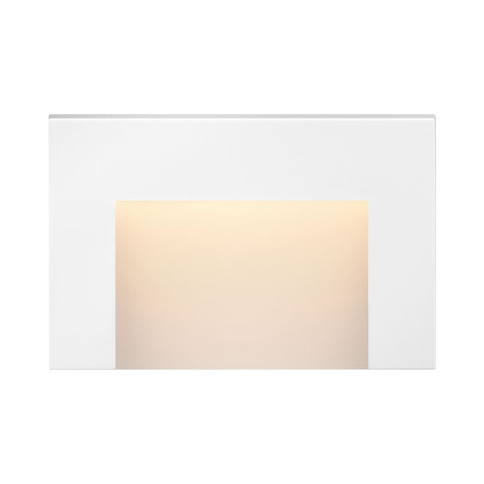 Taper LED Deck Light in Horizontal/Satin White.