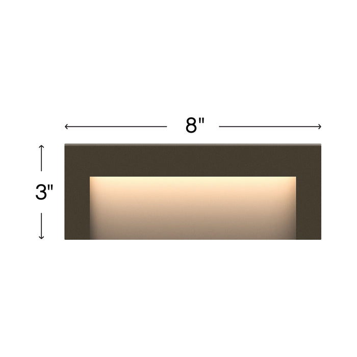 Taper LED Deck Light - line drawing.