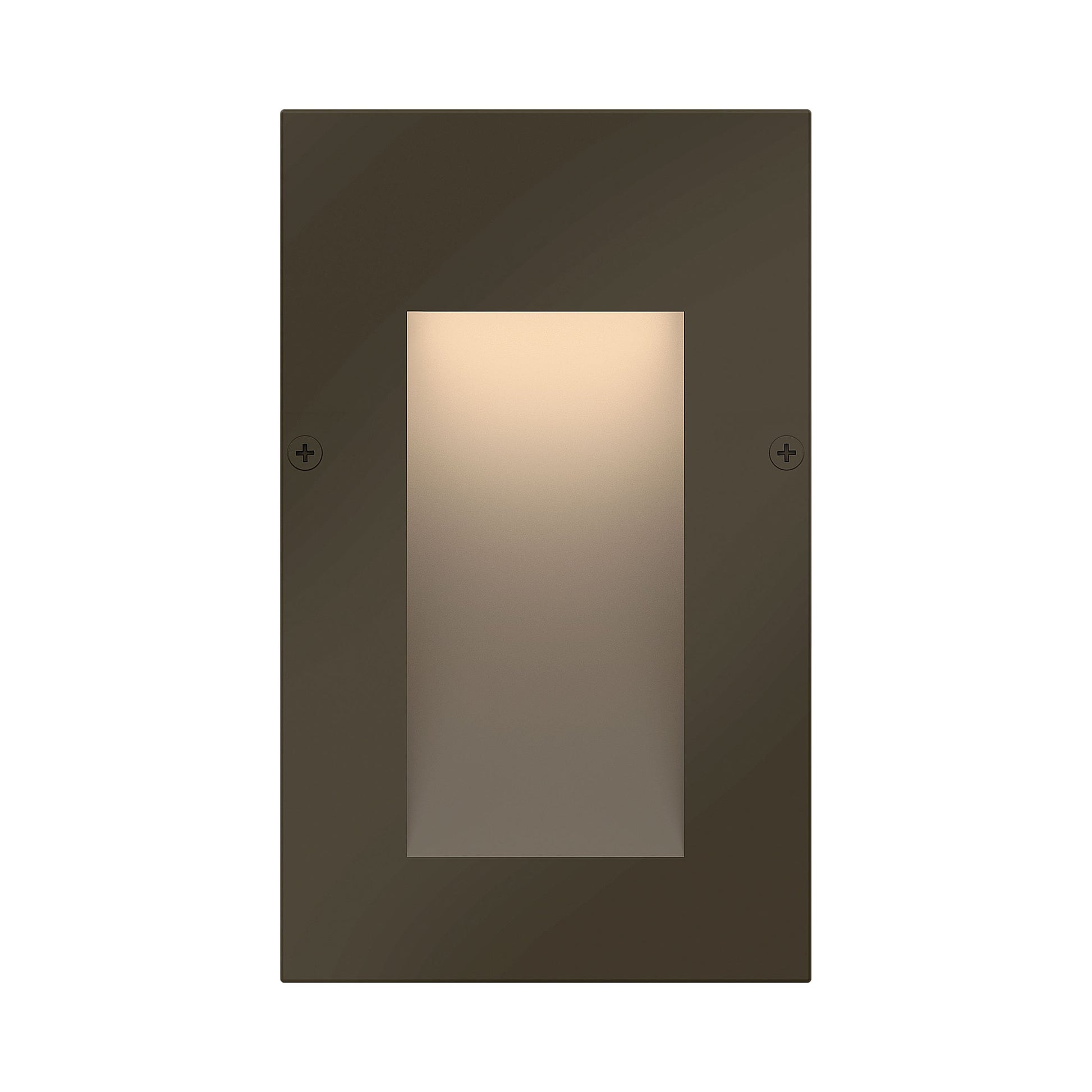 Taper LED Step Light in Vertical/Bronze.