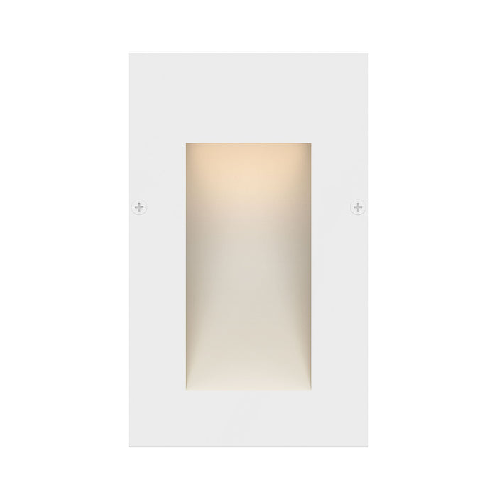 Taper LED Step Light in Vertical/Satin White.
