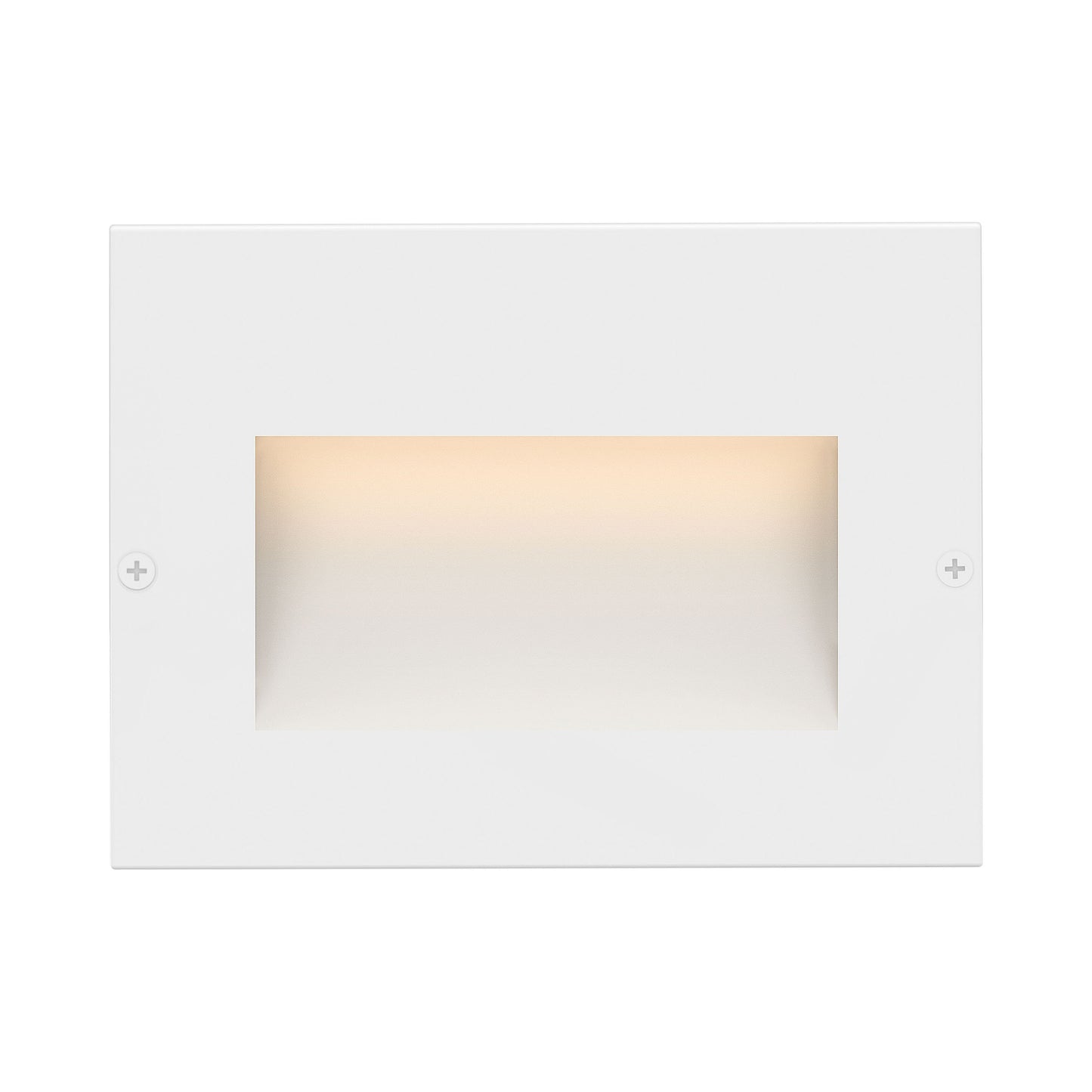 Taper LED Step Light in Horizontal/Satin White.