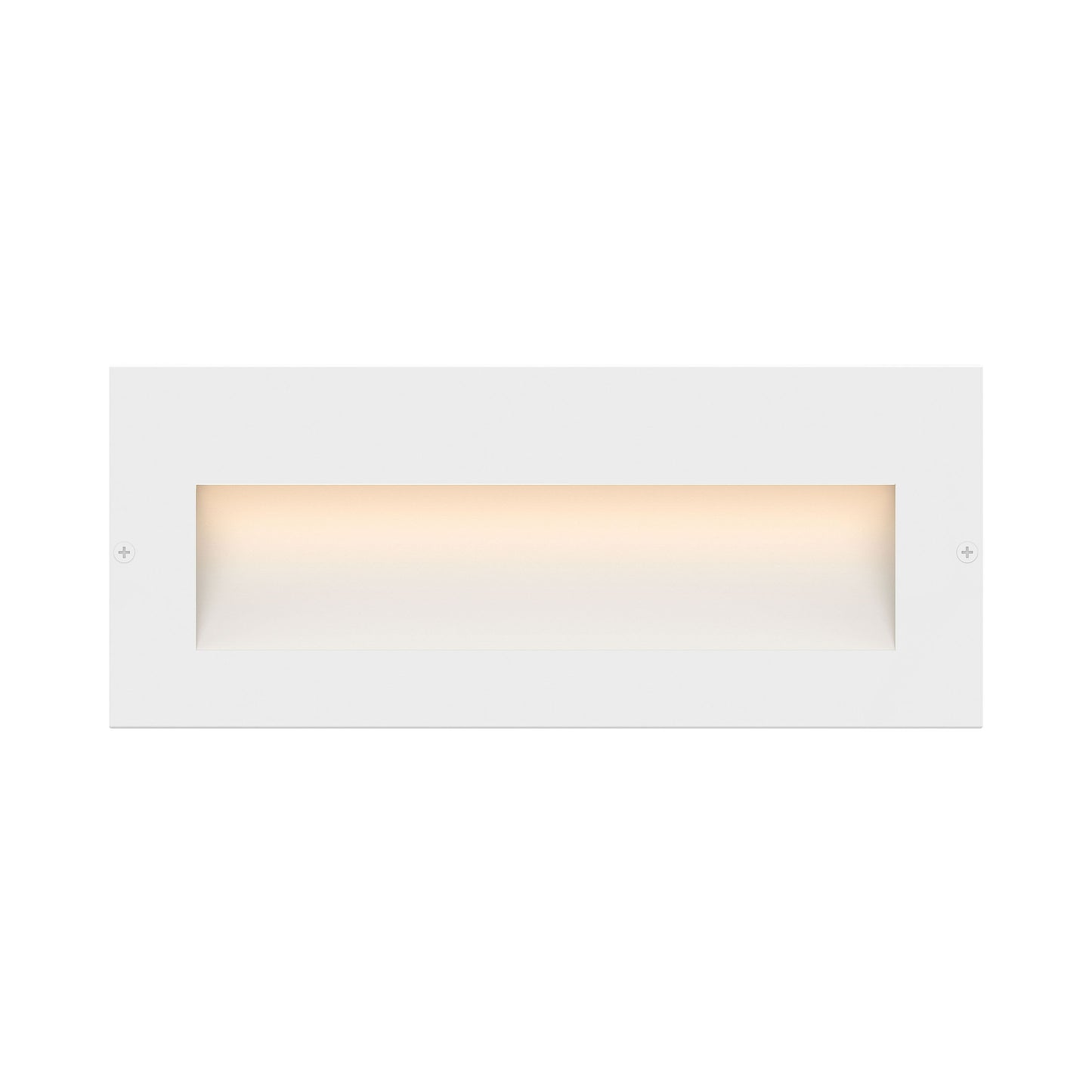 Taper LED Step Light in Wide Horizontal/Satin White.