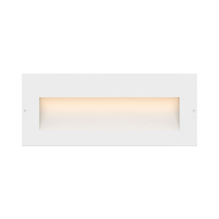 Taper LED Step Light in Wide Horizontal/Satin White.