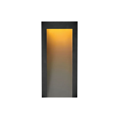 Taper Outdoor LED Wall Light in Textured Black (Medium).