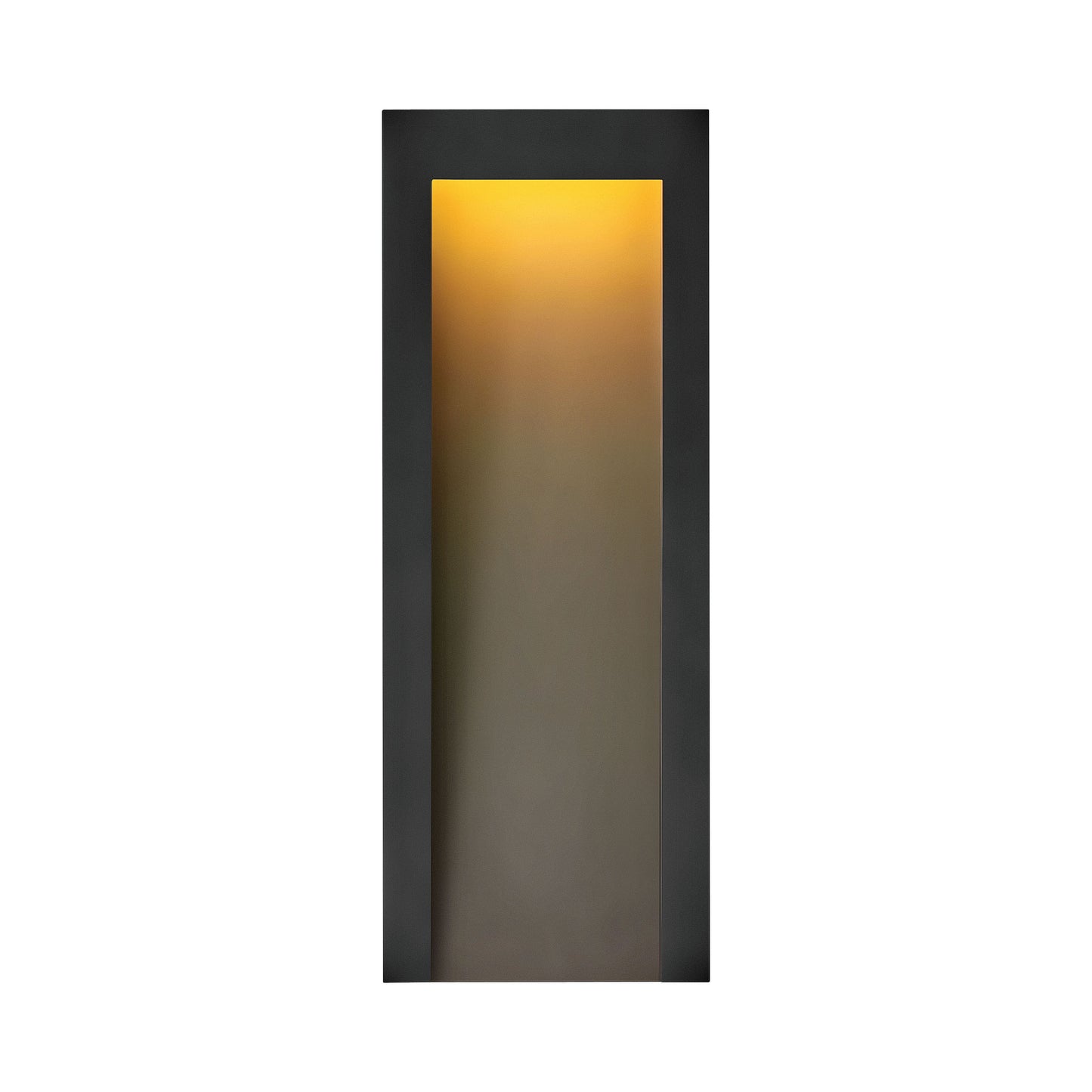 Taper Outdoor LED Wall Light in Textured Black (Large).