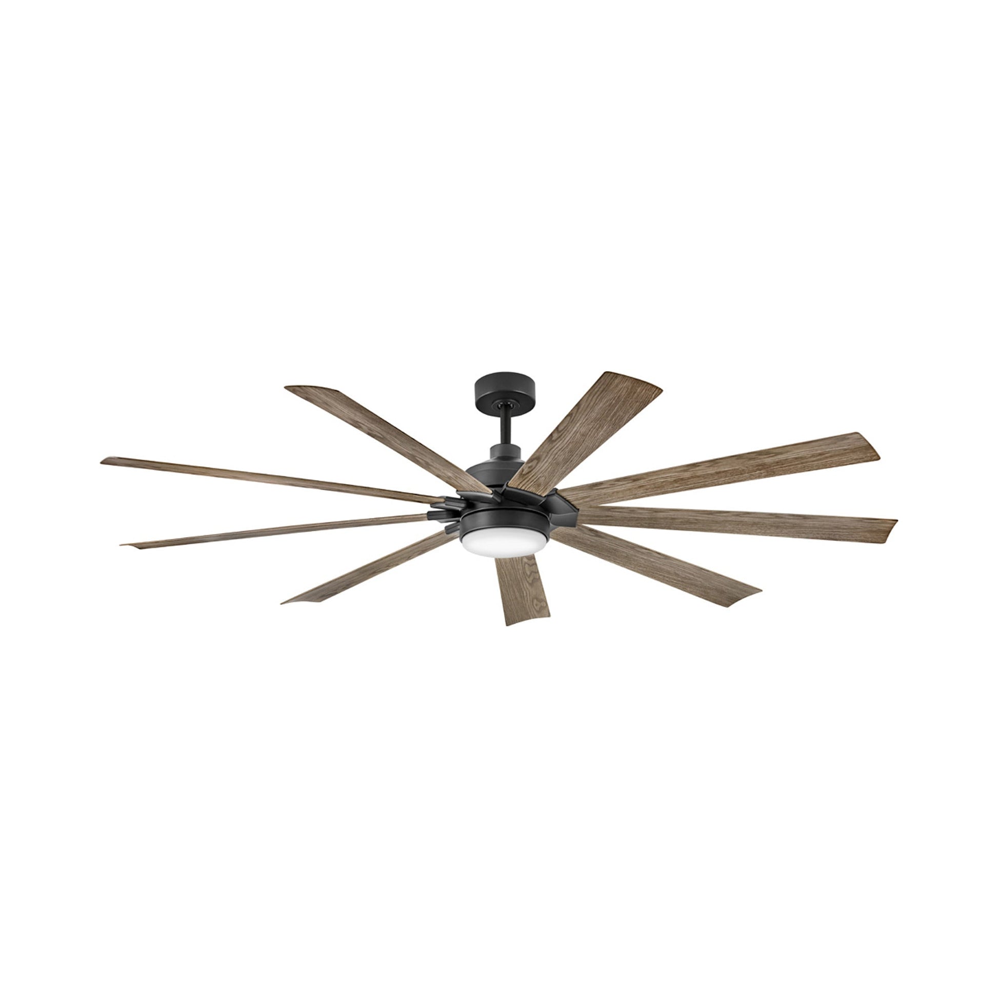 Turbine LED Ceiling Fan in Matte Black (80-Inch).