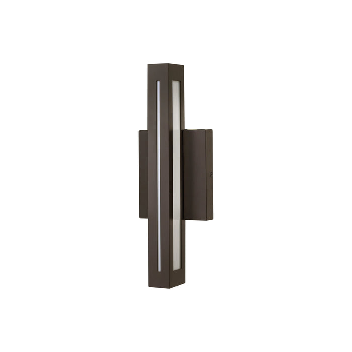 Vue Outdoor LED Wall Light in Small/Bronze.