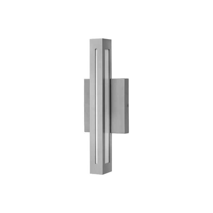 Vue Outdoor LED Wall Light in Small/Titanium.