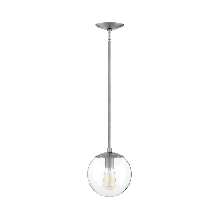 Warby Pendant Light in Polished Antique Nickel.