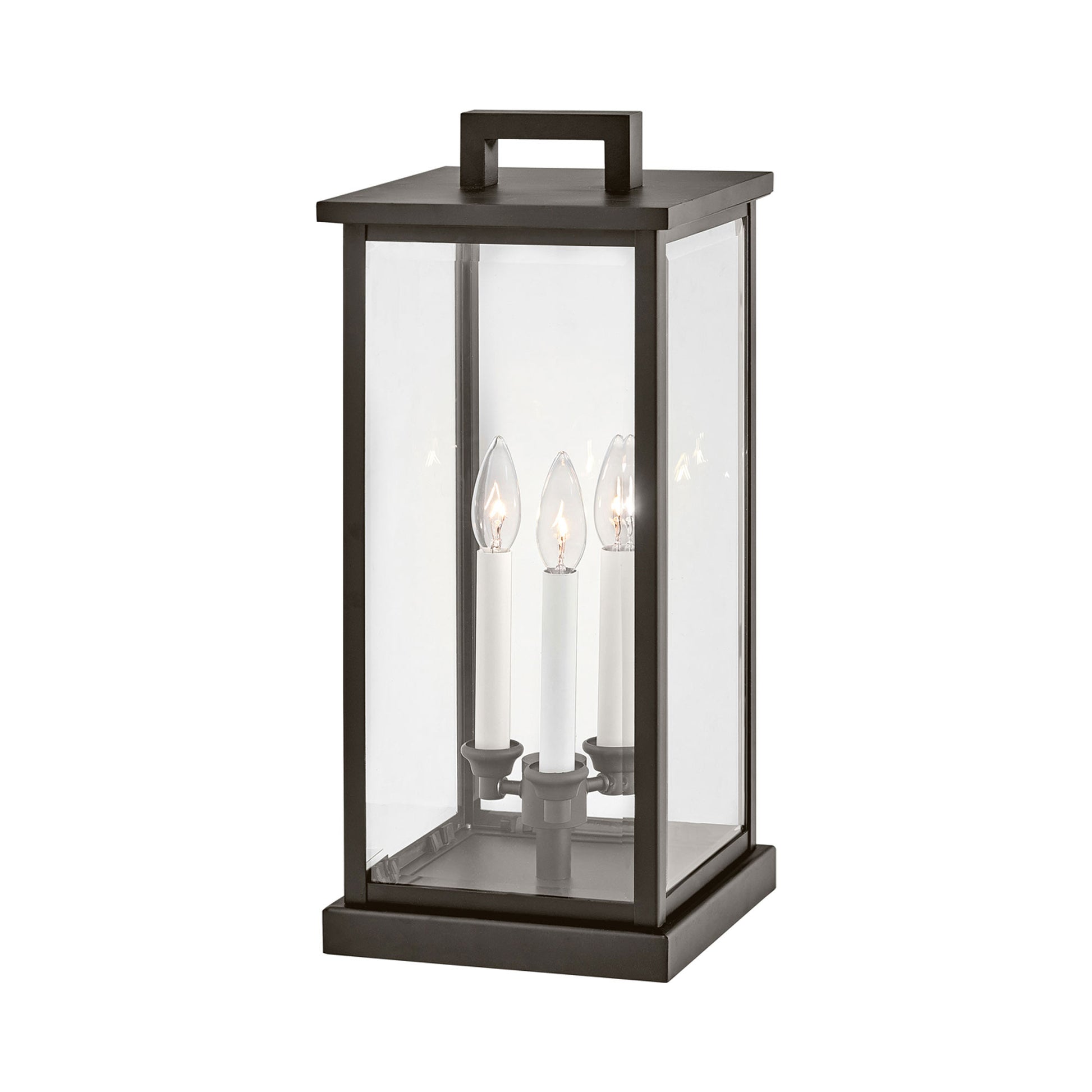 Weymouth Outdoor Pier Mount Light in Oil Rubbed Bronze.