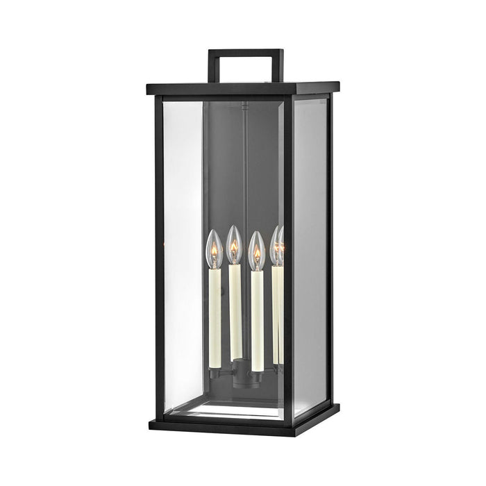 Weymouth Outdoor Wall Light in X-Large/Black.