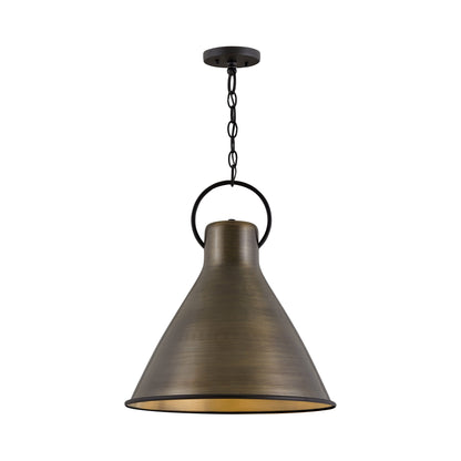 Winnie Pendant Light in Medium/Dark Antique Brass.