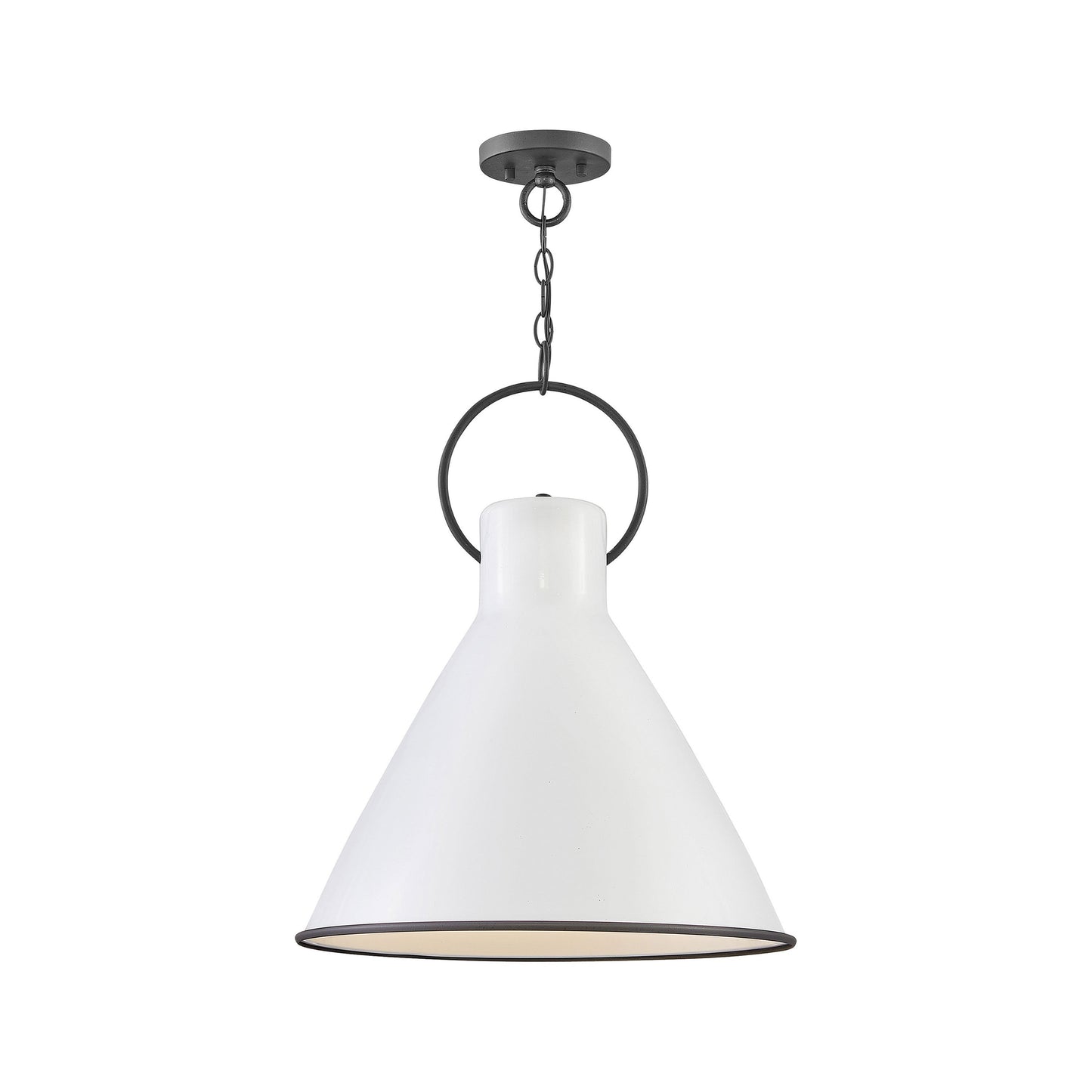 Winnie Pendant Light in Medium/Polished White.