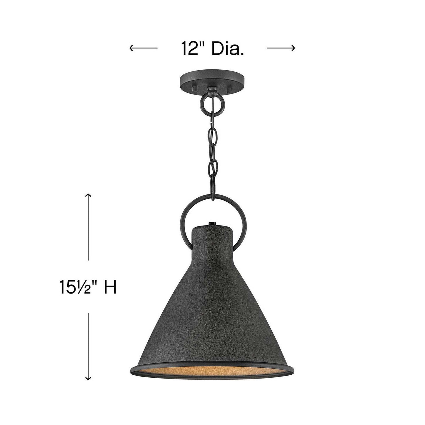 Winnie Pendant Light - line drawing.