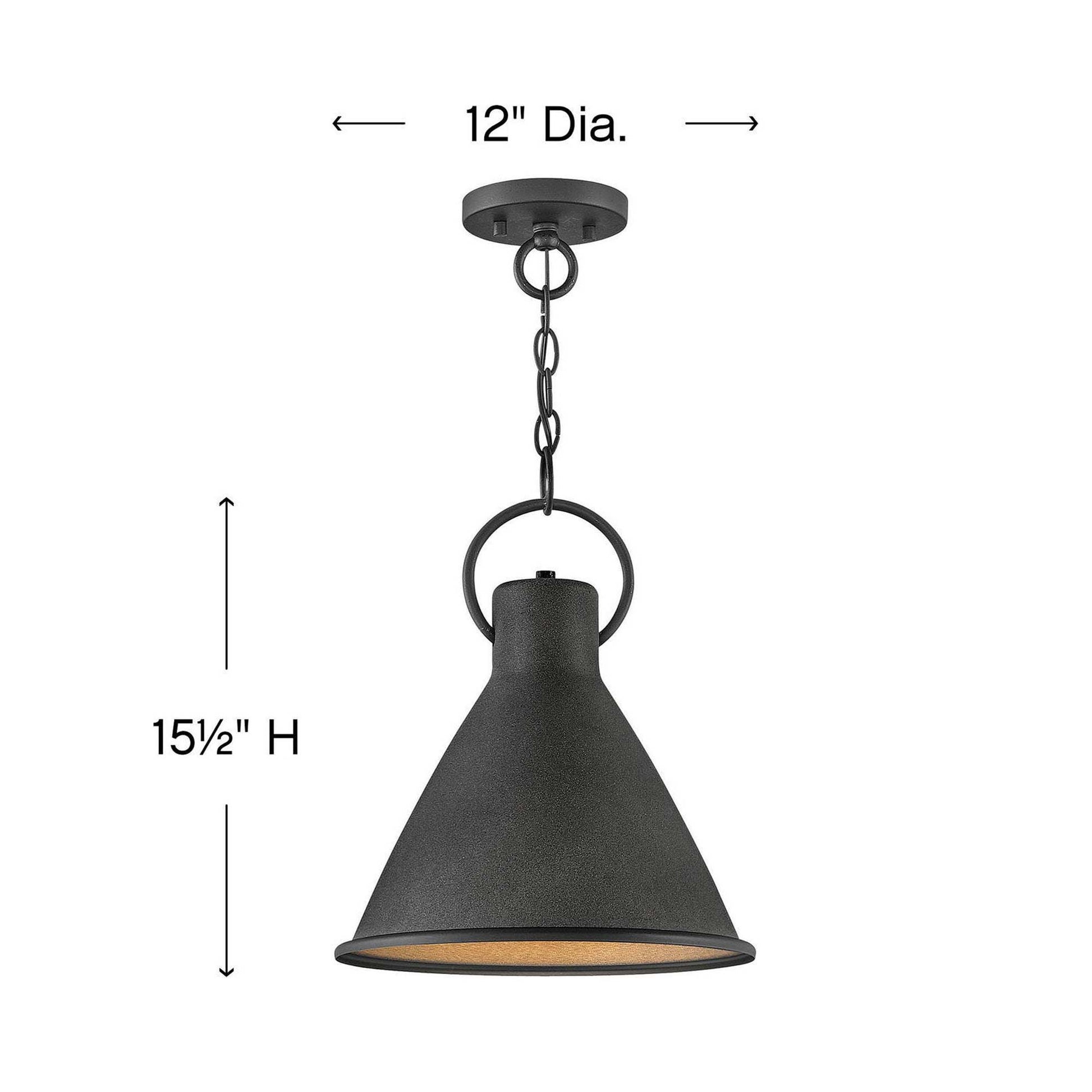 Winnie Pendant Light - line drawing.