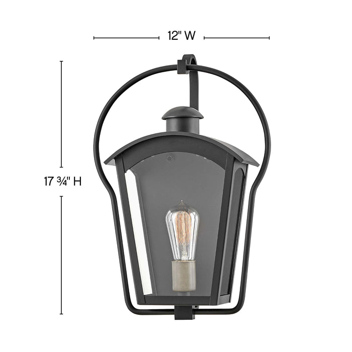 Yale Outdoor Wall Light - line drawing.