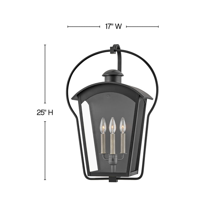 Yale Outdoor Wall Light - line drawing.