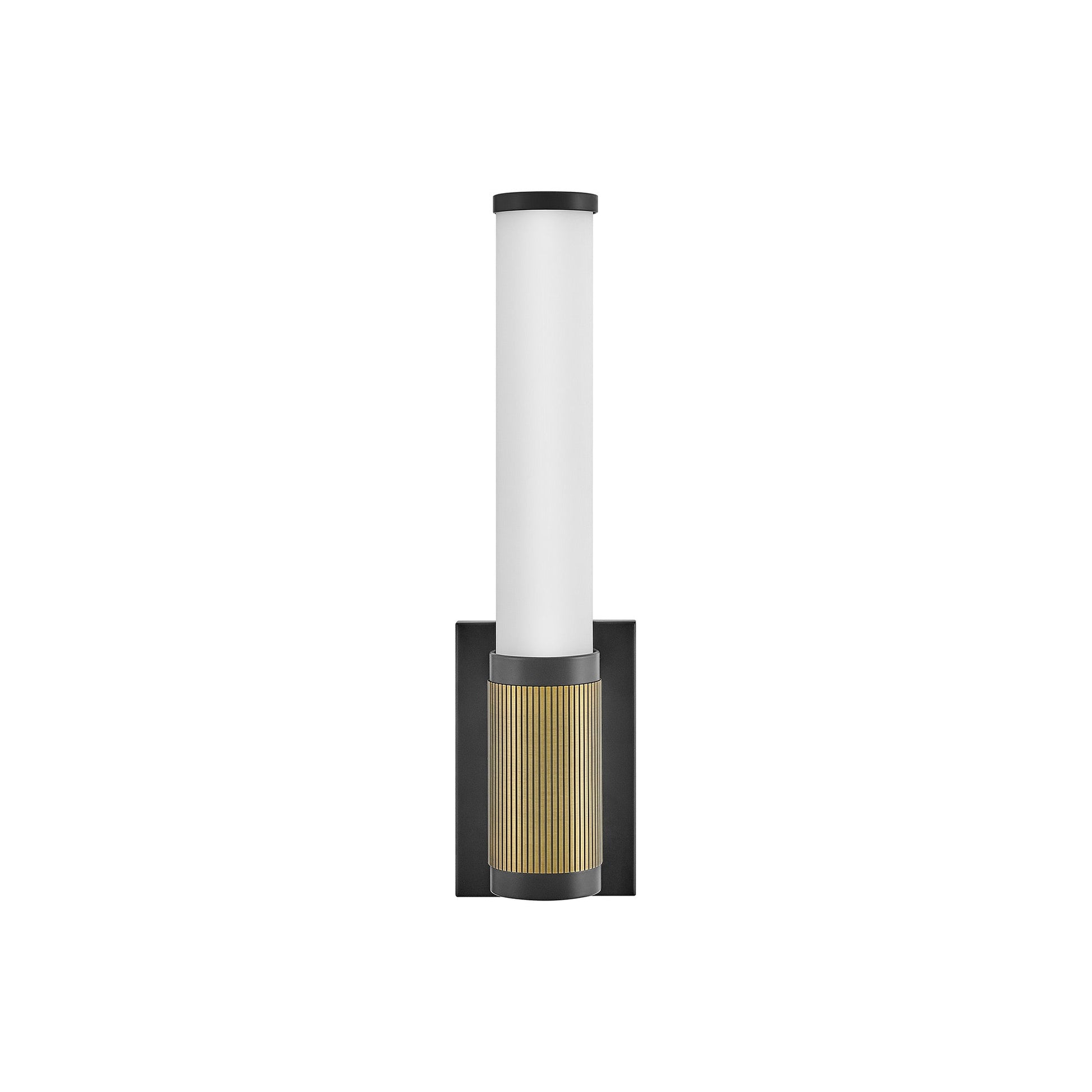Zevi LED Bath Vanity Light in Black/Lacquered Brass (Small).