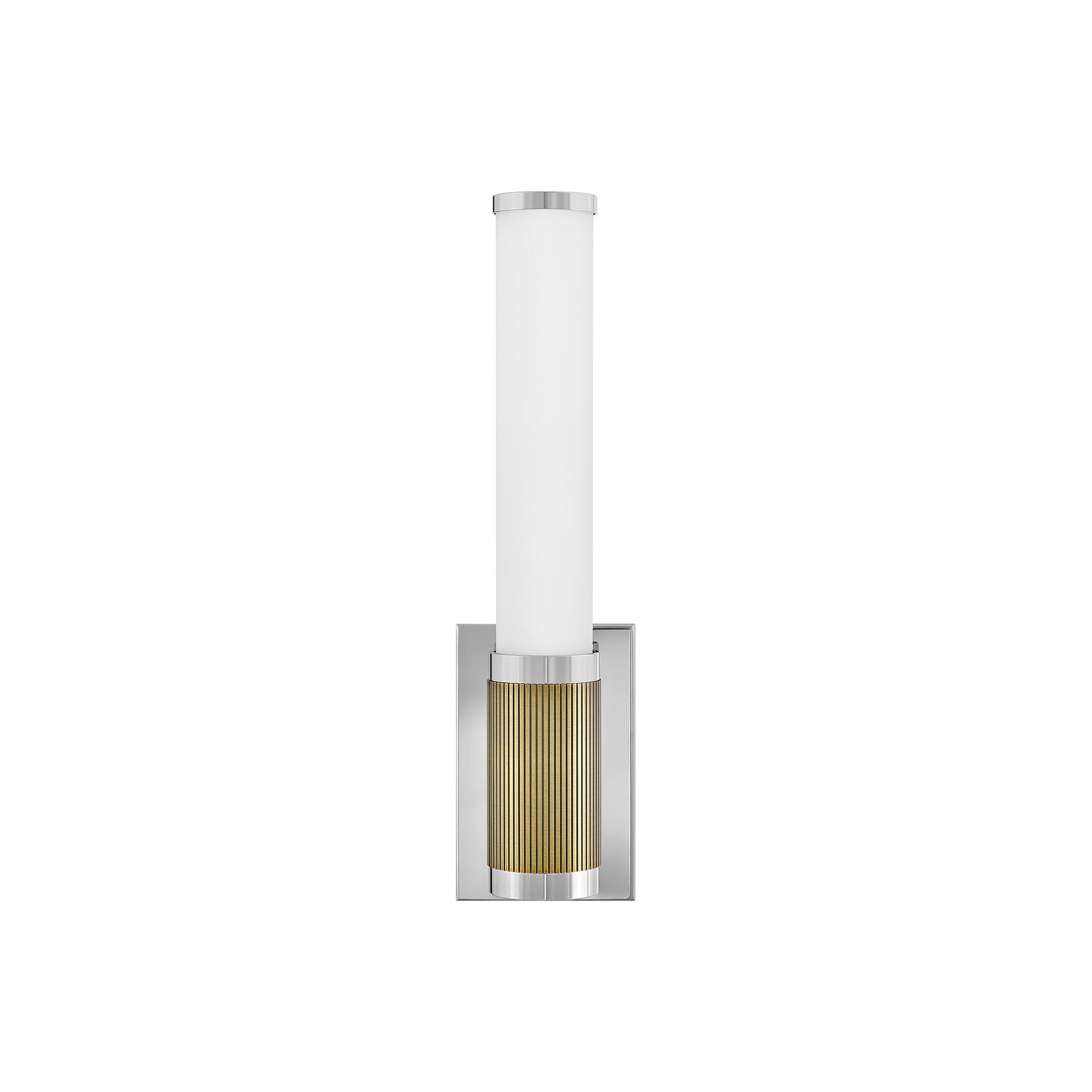 Zevi LED Bath Vanity Light in Polished Nickel/Lacquered Brass (Small).