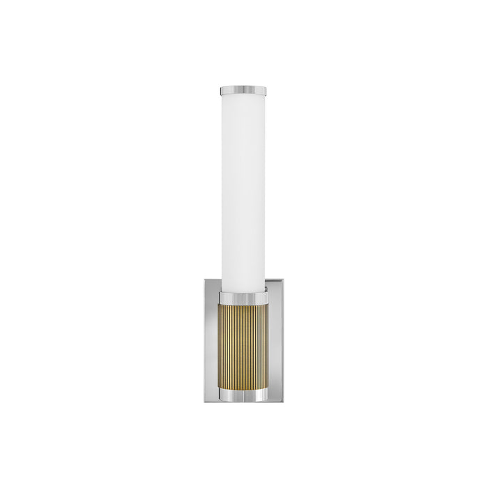 Zevi LED Bath Vanity Light in Polished Nickel/Lacquered Brass (Small).