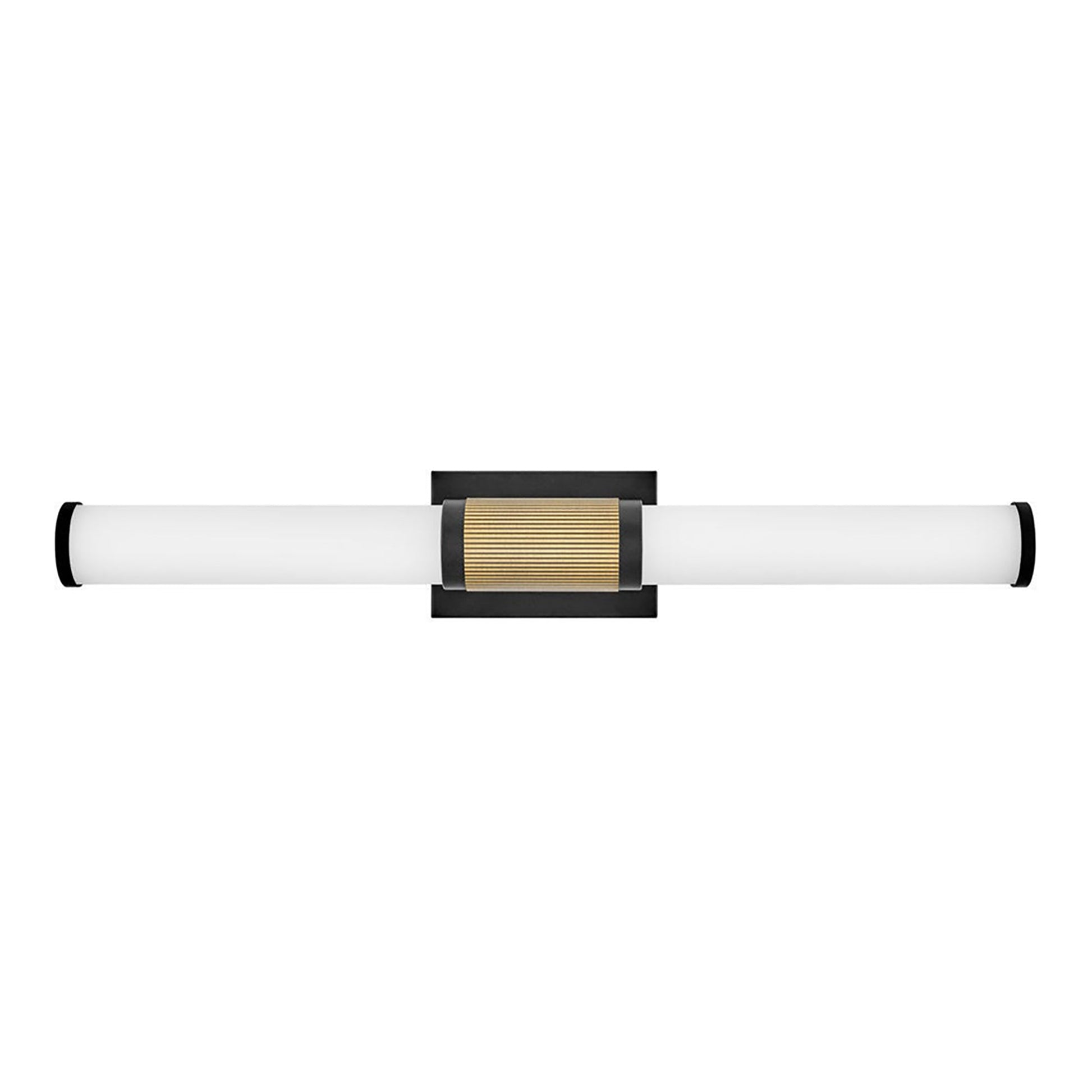 Zevi LED Bath Vanity Light in Black/Lacquered Brass (Large).