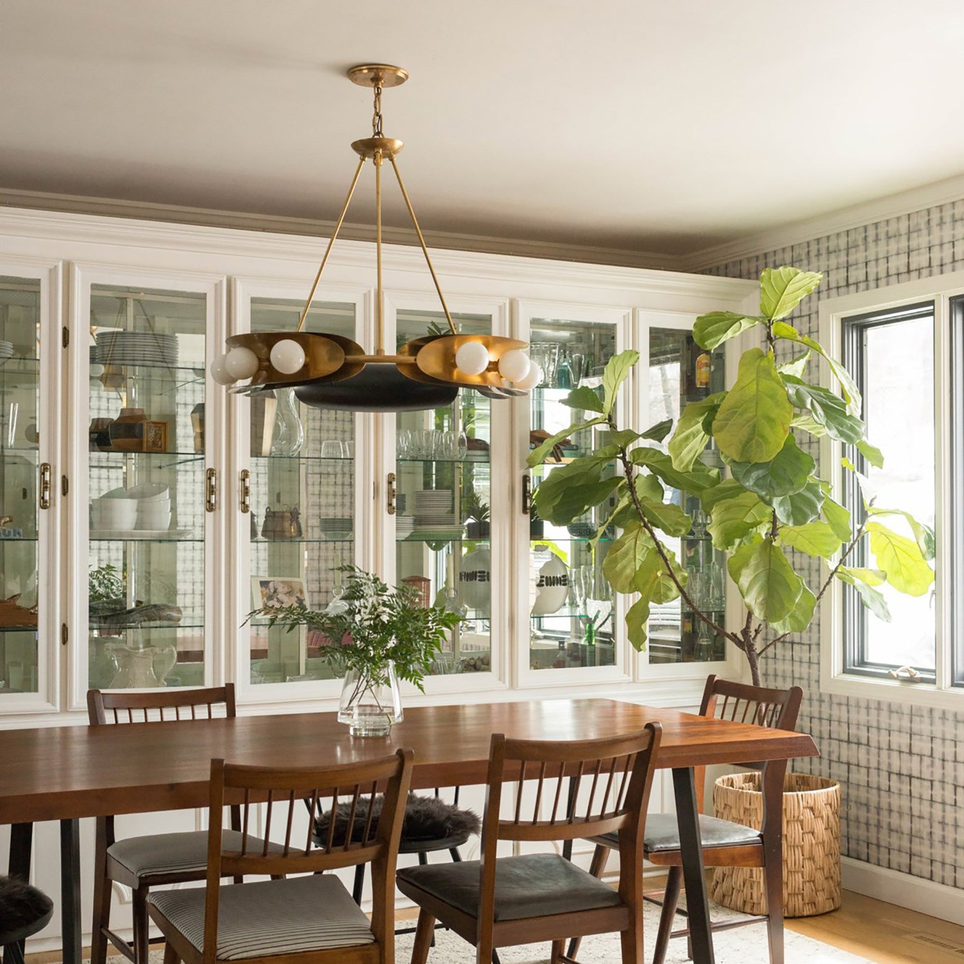 Hopper Chandelier in dining room.