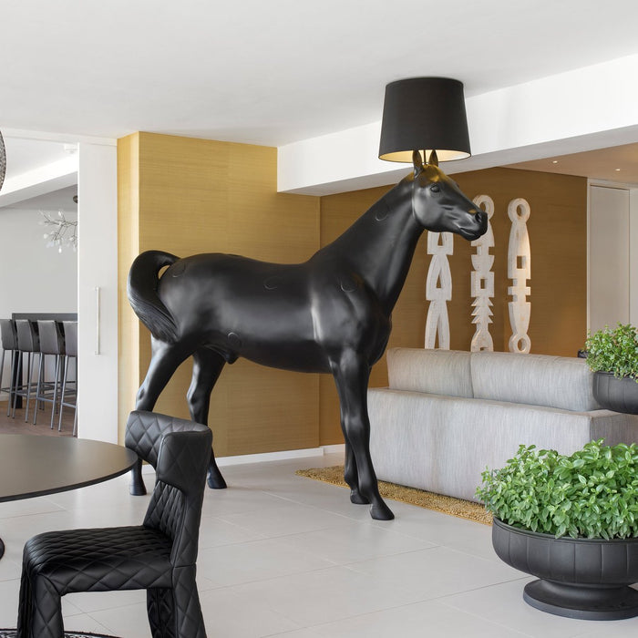 Horse Floor Lamp in living room.