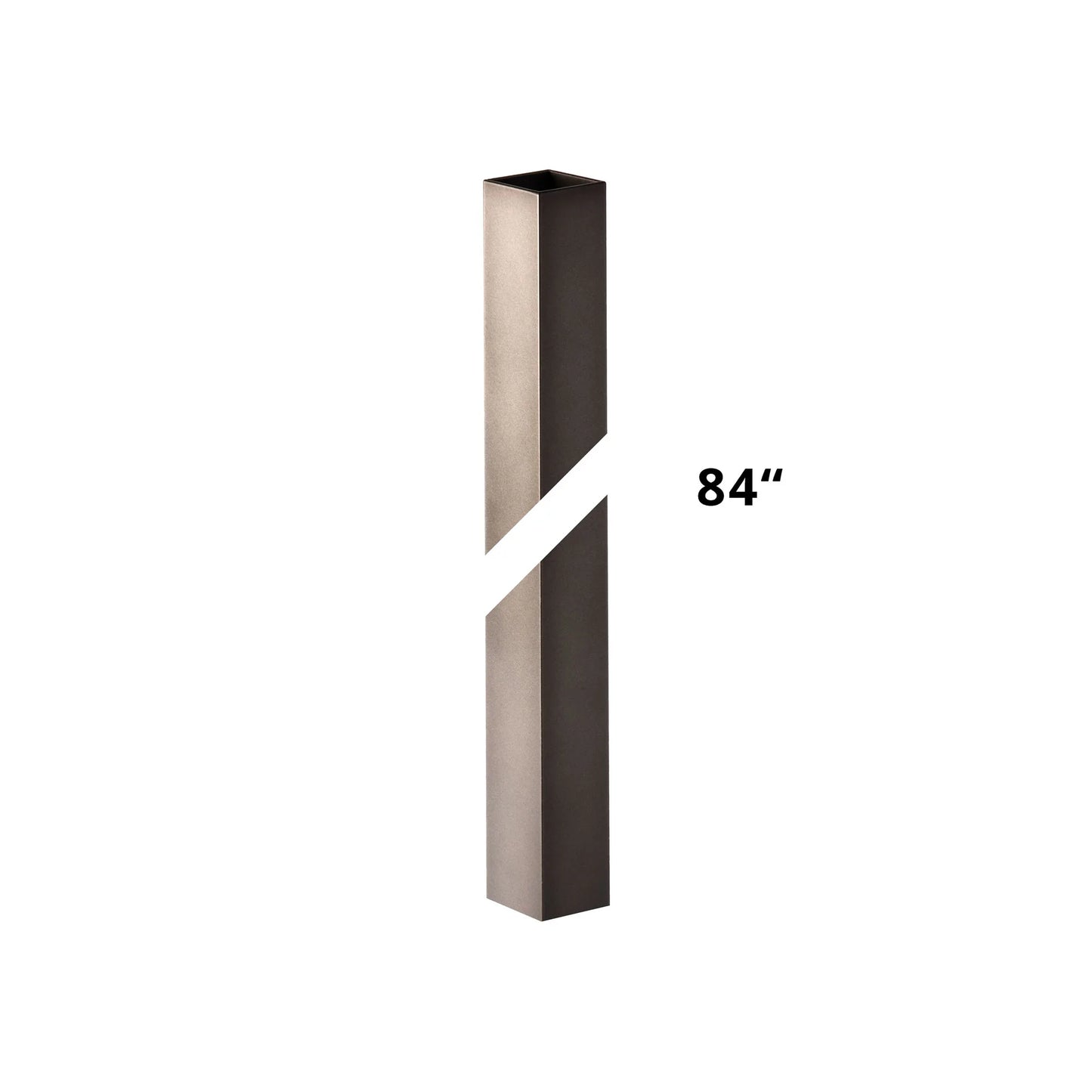 7' Square Outdoor Post - line drawing.