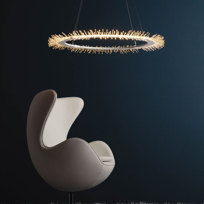 Anemone LED Pendant Light in living room.