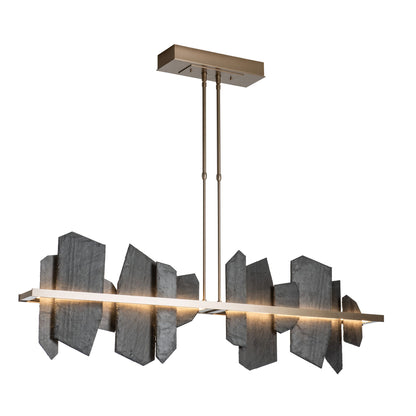 Ardesia LED Pendant Light in Short/Soft Gold.