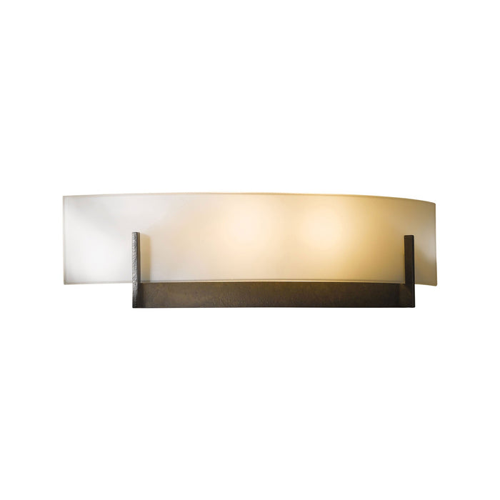 Axis Wall Light in Small/Black/Amber Swirl Glass.