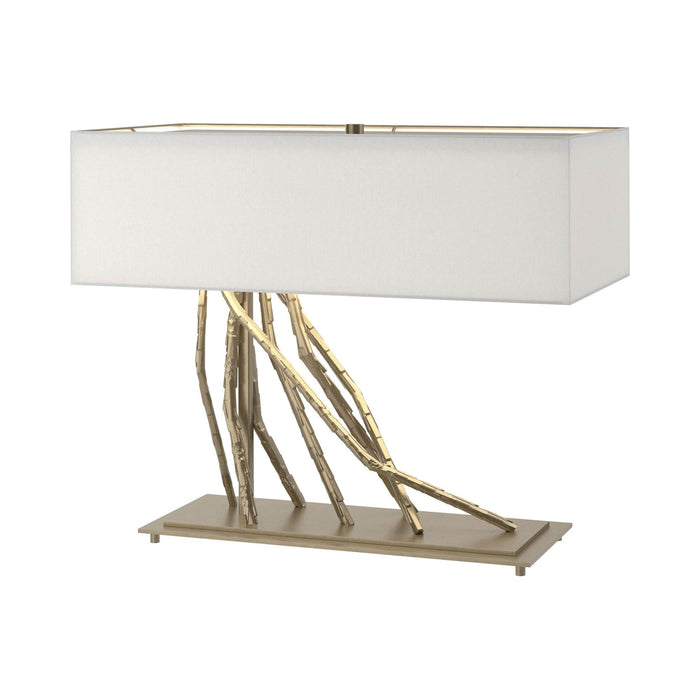 Brindille Table Lamp in Soft Gold/Light Grey.
